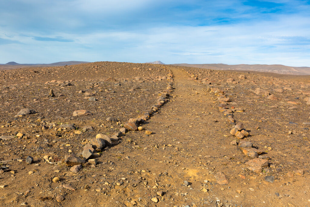 A rugged dirt road in Iceland.