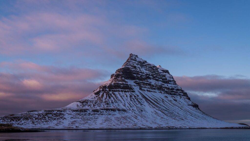 Arrowhead mountain or Kirkjufell, featured in the Game of Thrones series.