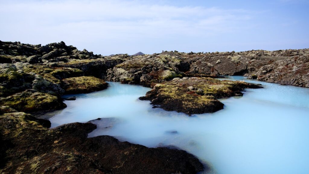 Milky waters of the Blue Lagoon in Iceland